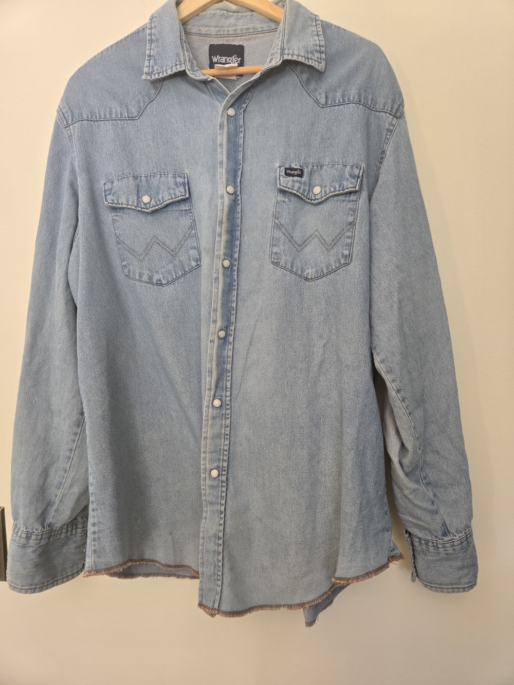 Wrangler Light Wash Denim Western Shirt